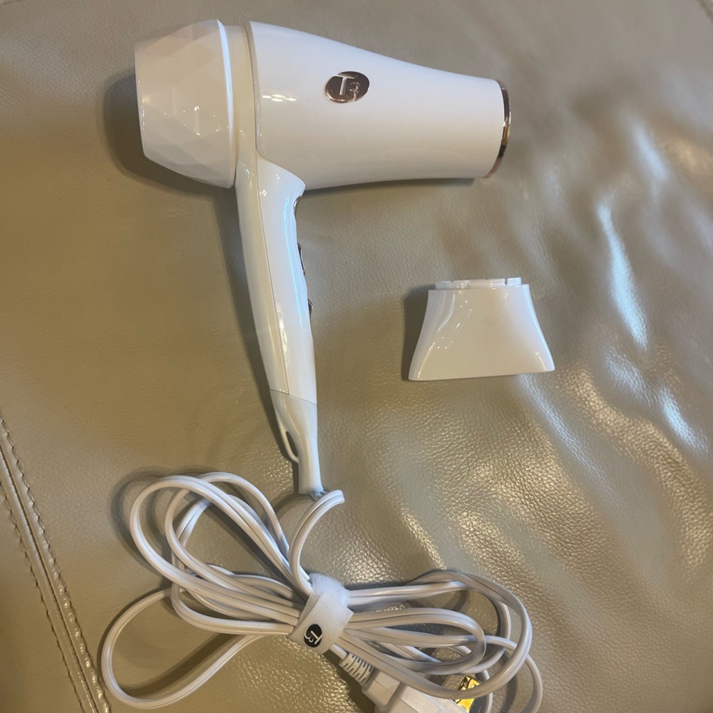 White Hair Dryer with Attachments